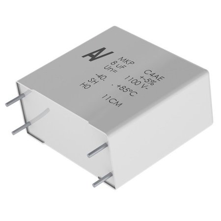 KEMET ELECTRONICS Film Capacitor, Polypropylene, 900V, 5% +Tol, 5% -Tol, 8Uf, Through Hole Mount C4AEOBU4800A12J